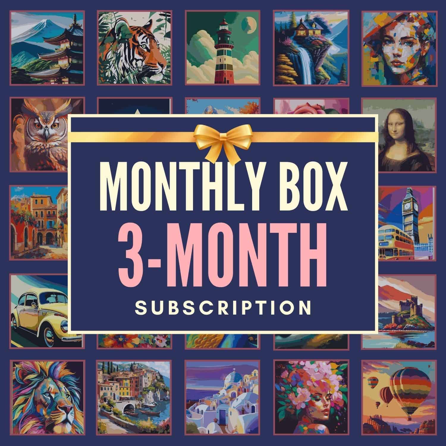 3-Months Subscription Box - 2 Paint By Numbers Kits