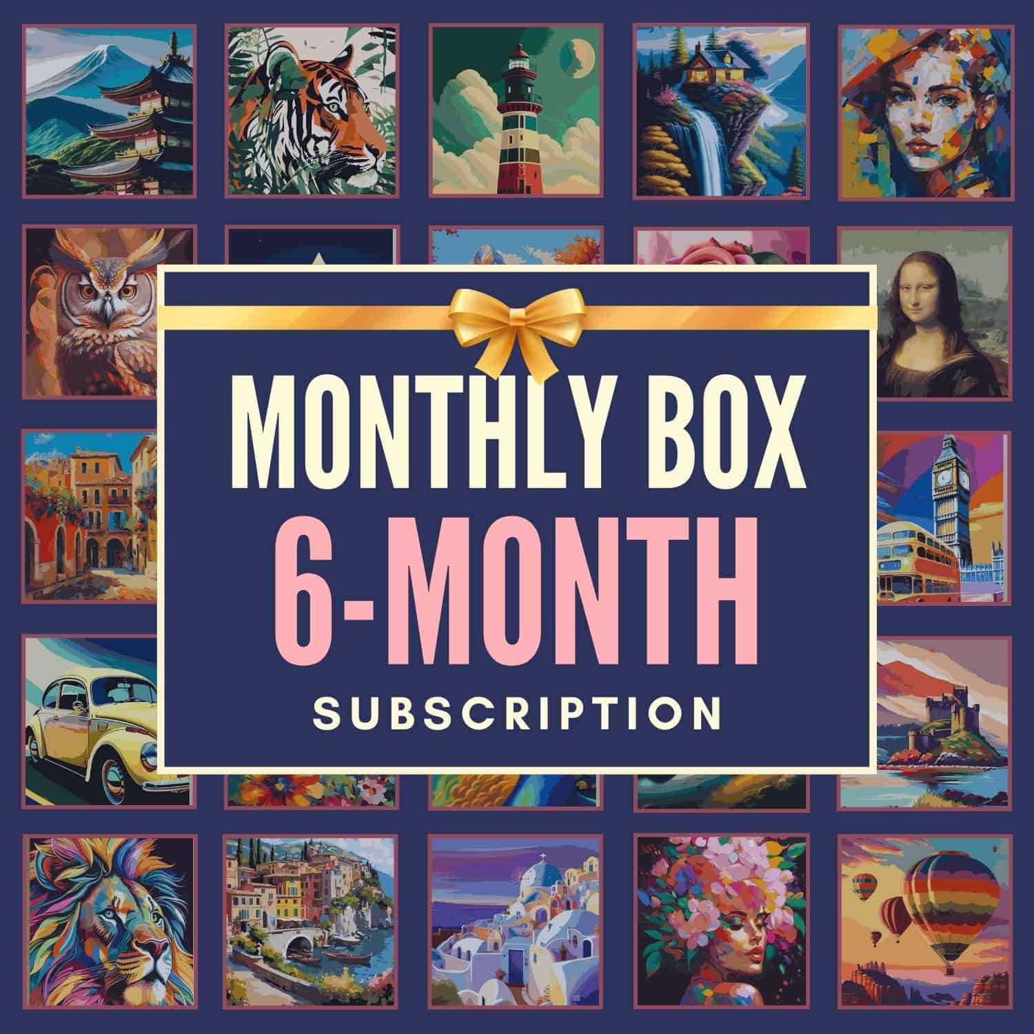 6-Months Subscription Box - 2 Paint By Numbers Kits