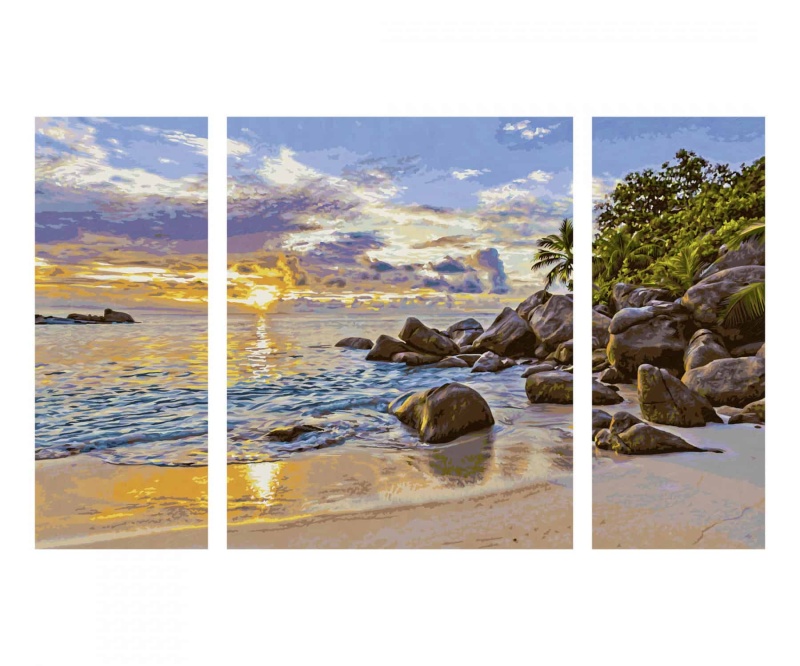 Evening Mood in Paradise, triptych