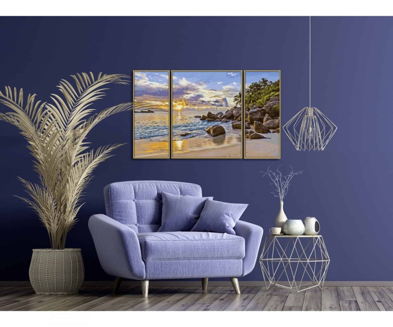 Evening Mood in Paradise, triptych